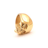 Luxury Gold Stainless Steel Stereoscopic Smooth Skull Skeleton Finger Ring For Men Women Jewelry 3pcs wholesale