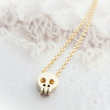 Women's Skull Necklace Gold & Silver
