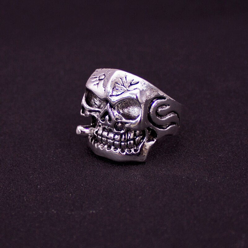 Free Shipping Mix 10 Piece Top quality Gothic Punk Assorted Wholesale Lots Skull Style Bikers Men's Vintage Tibetan Silver Rings
