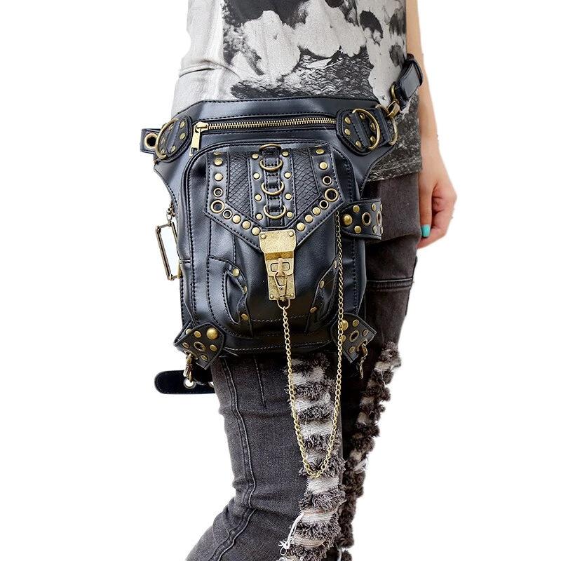 Steampunk Bag Steam Punk Retro Rock Gothic Goth Shoulder Waist Bags Packs  Victorian Style for Women Men + leg Thigh Holster Bag