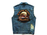 Eagle Wings Denim Biker Vest