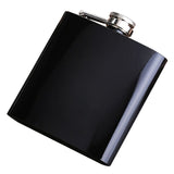 6 OZ Black *Skull Stainless Steel Hip Flask  *Custom Made