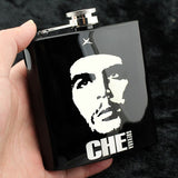 6 OZ Black *Skull Stainless Steel Hip Flask  *Custom Made
