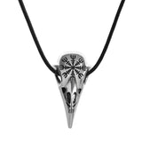Stainless Steel Crow Skull Pendant Necklace