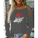 Punk T-shirt  *Long Sleeve  *Skull  Streetwear 