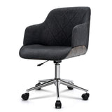 Wooden Gaming Chairs Executive Fabric Grey
