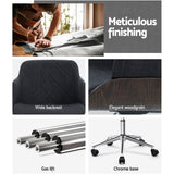 Wooden Gaming Chairs Executive Fabric Grey