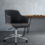 Wooden Gaming Chairs Executive Fabric Grey