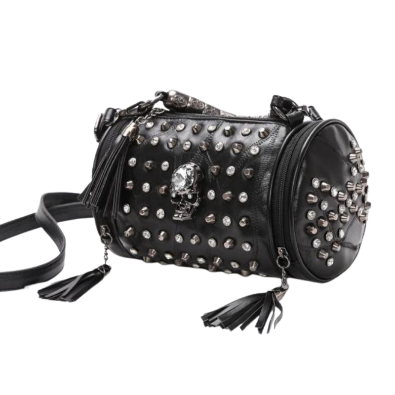 Leather sales skull purse