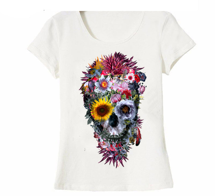 Women's Basics T-Shirt Sugar Skull Series Collection 2019 - B8734668