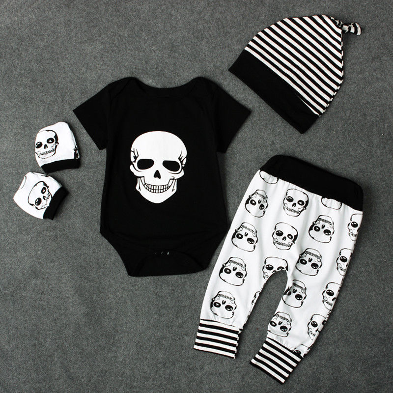 Skull Kid's Babywear 4pcs Set
