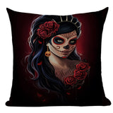 Skull Linen Cushion Cover  45x45