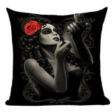 Skull Linen Cushion Cover  45x45