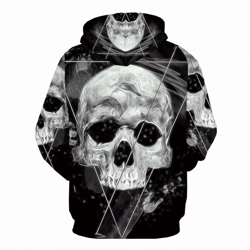 Streetwear Mens 3D Skull Hoodie