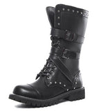 Motorcycle Boots Skull Combat Boots