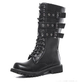 Motorcycle Boots Skull Combat Boots