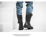 Motorcycle Boots Skull Combat Boots