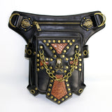Skull Rivet Waist Motorcycle Drop leg Bag