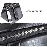 3D Skull Leather Backpack with Hood Cap