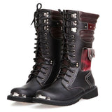 Men's Cowhide Genuine Leather Motorcycle Boots