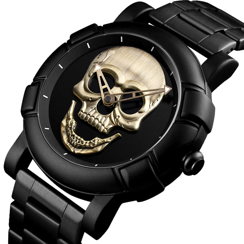 Steampunk Skull Head Watch