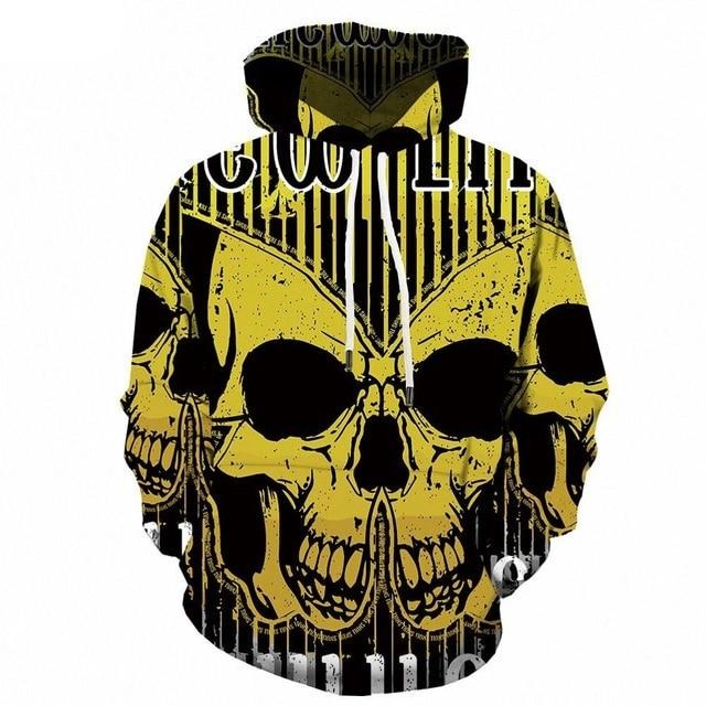 Skull 3D Hoodie Sweatshirt L-6XL