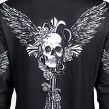 Gothic Winged Skull Hooded Women's Hoodies