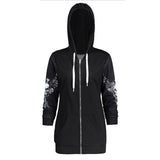 Gothic Winged Skull Hooded Women's Hoodies