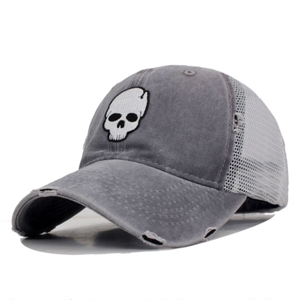 Snapback Bone Skull Washed Baseball Hat