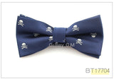 Slim Skull Ties For Men Classic Polyester Neckties