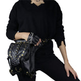Gothic Steampunk Skull Leather Messenger Bag