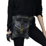 Gothic Steampunk Skull Leather Messenger Bag
