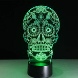 Halloween Skull Head 3D Lamp