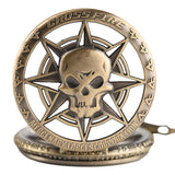 Pocket Watch Skull Stars Skeleton Pendant Time Piece