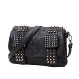 Womens PU Leather Skull Shoulder / Crossbody Bag with Chain