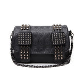 Womens PU Leather Skull Shoulder / Crossbody Bag with Chain