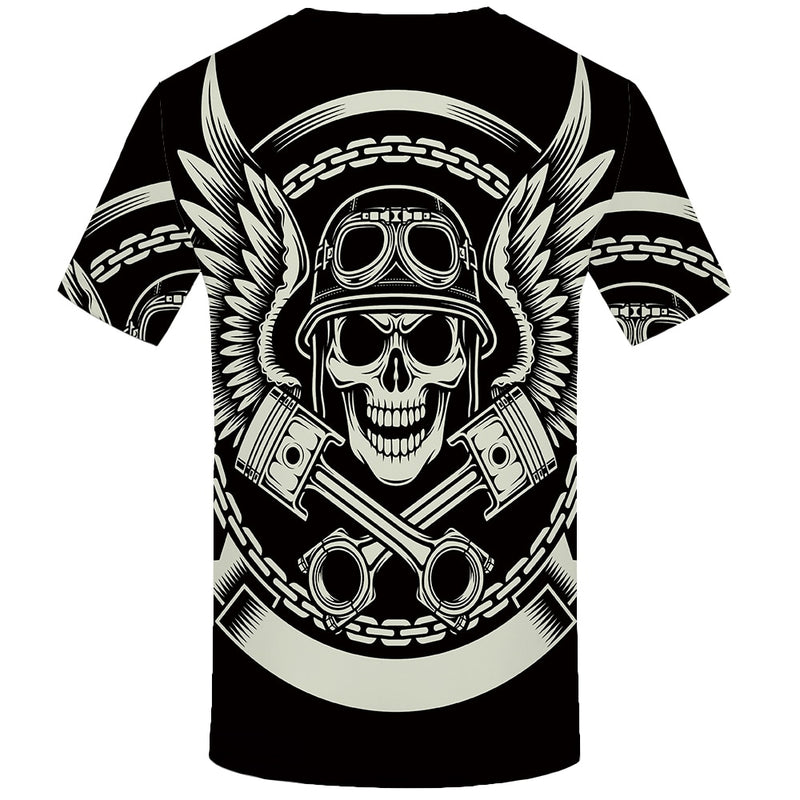 Streetwear Skull & Wings Mens T-Shirt