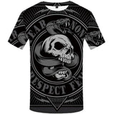 Streetwear Skull Respect Mens T-Shirt