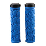 Pair Skull Handlebar Grips   Dual Lock On Clamps