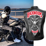 Biker Skull Backwoods PU Leather Vest