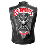 Biker Skull Backwoods PU Leather Vest