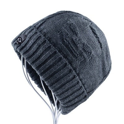 Knitted  Solid Color Winter Cap