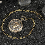 Pocket Watch Skull Stars Skeleton Pendant Time Piece