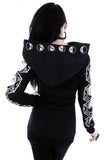 Gothic Winged Skull Hooded Women's Hoodies