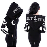 Gothic Winged Skull Hooded Women's Hoodies