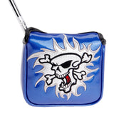 Golf Putter Cover Magnetic Closure Skull PU Waterproof