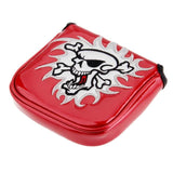 Golf Putter Cover Magnetic Closure Skull PU Waterproof