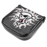 Golf Putter Cover Magnetic Closure Skull PU Waterproof