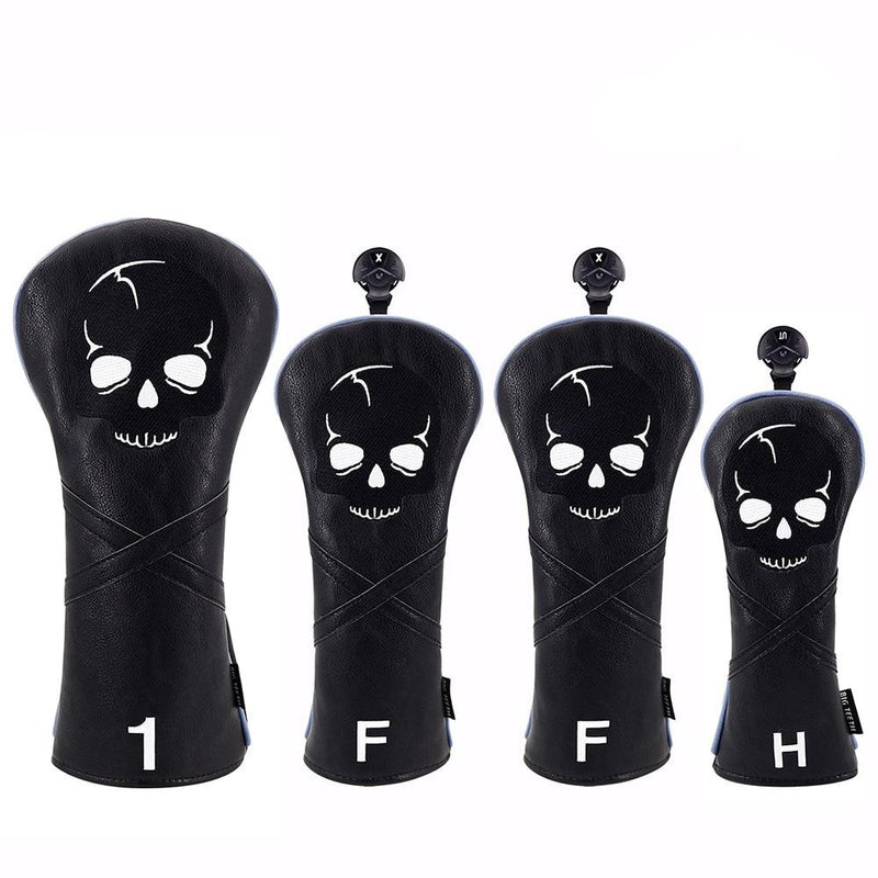 Big Black Golf Wood Skull Design Headcovers