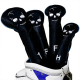 Big Black Golf Wood Skull Design Headcovers